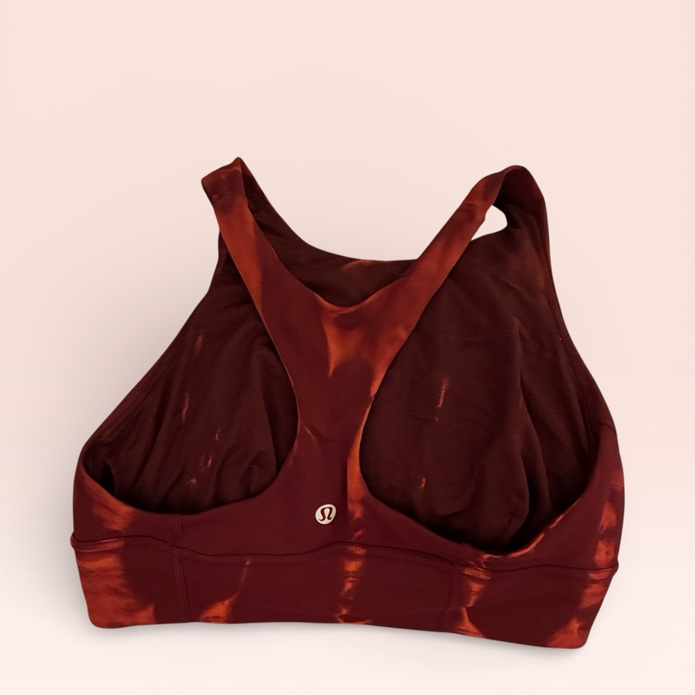 Lululemon Vibrant tye dye Red Racerback Women's Sports Bra -‎ small - Picture 4 of 4